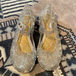 Worn once sparkle jelly shoes
